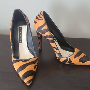 Alice and Oliva Zebra Print Calf Hair Pumps